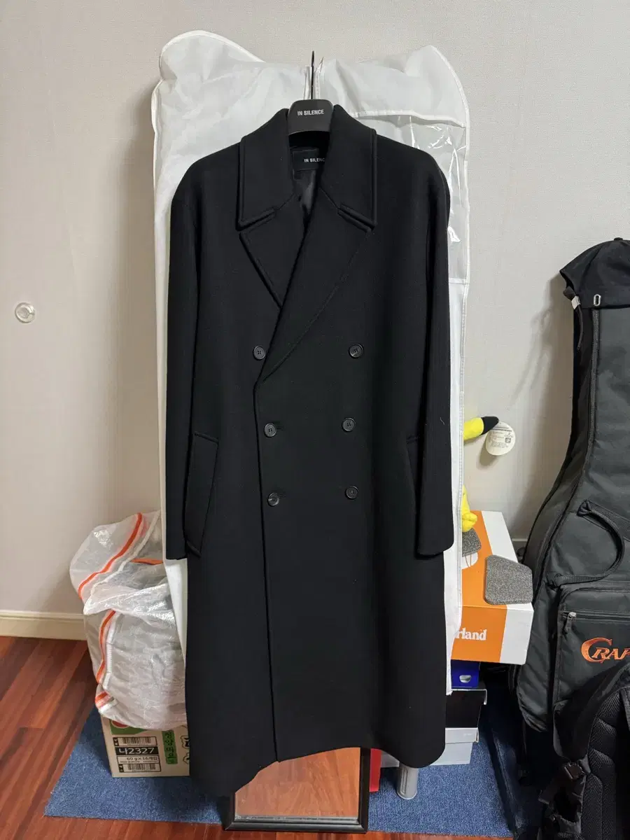 Insilence cashmere double long coat BLACK size L