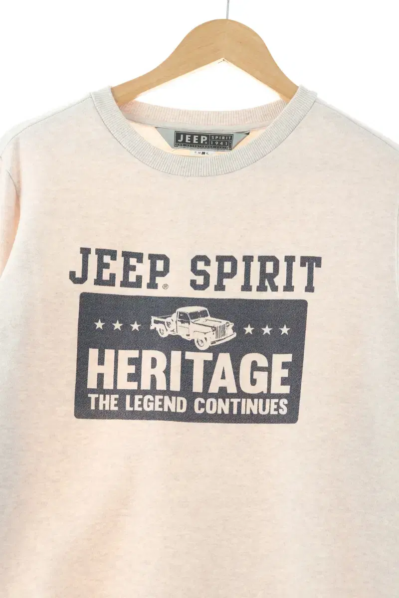 (L) Jeep Man to Man T-Shirt Brushed Big Logo Limited Edition - 10696