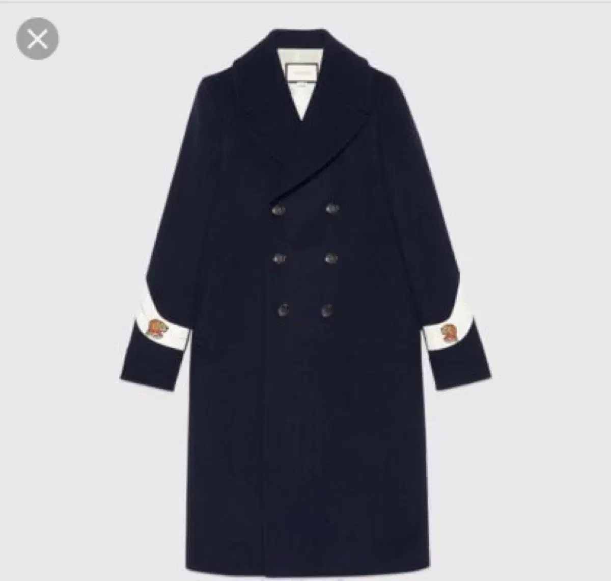 Gucci Cashmere Embroidered Double Coat