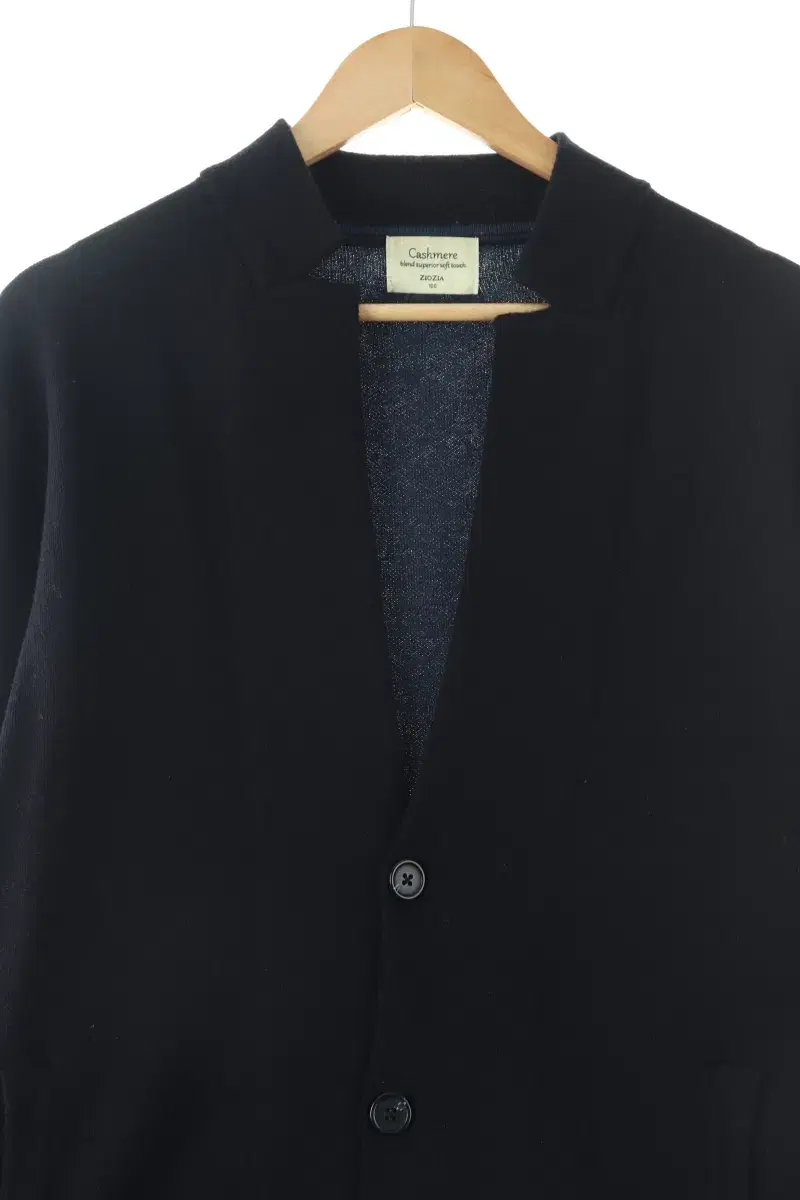 (L) Gio Gia Knit Zip-up Navy Cashmere Cardigan-105DF