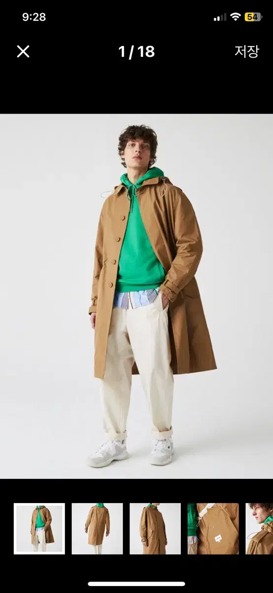 Lacoste] Hooded Mac Trench Coat for Men and Women