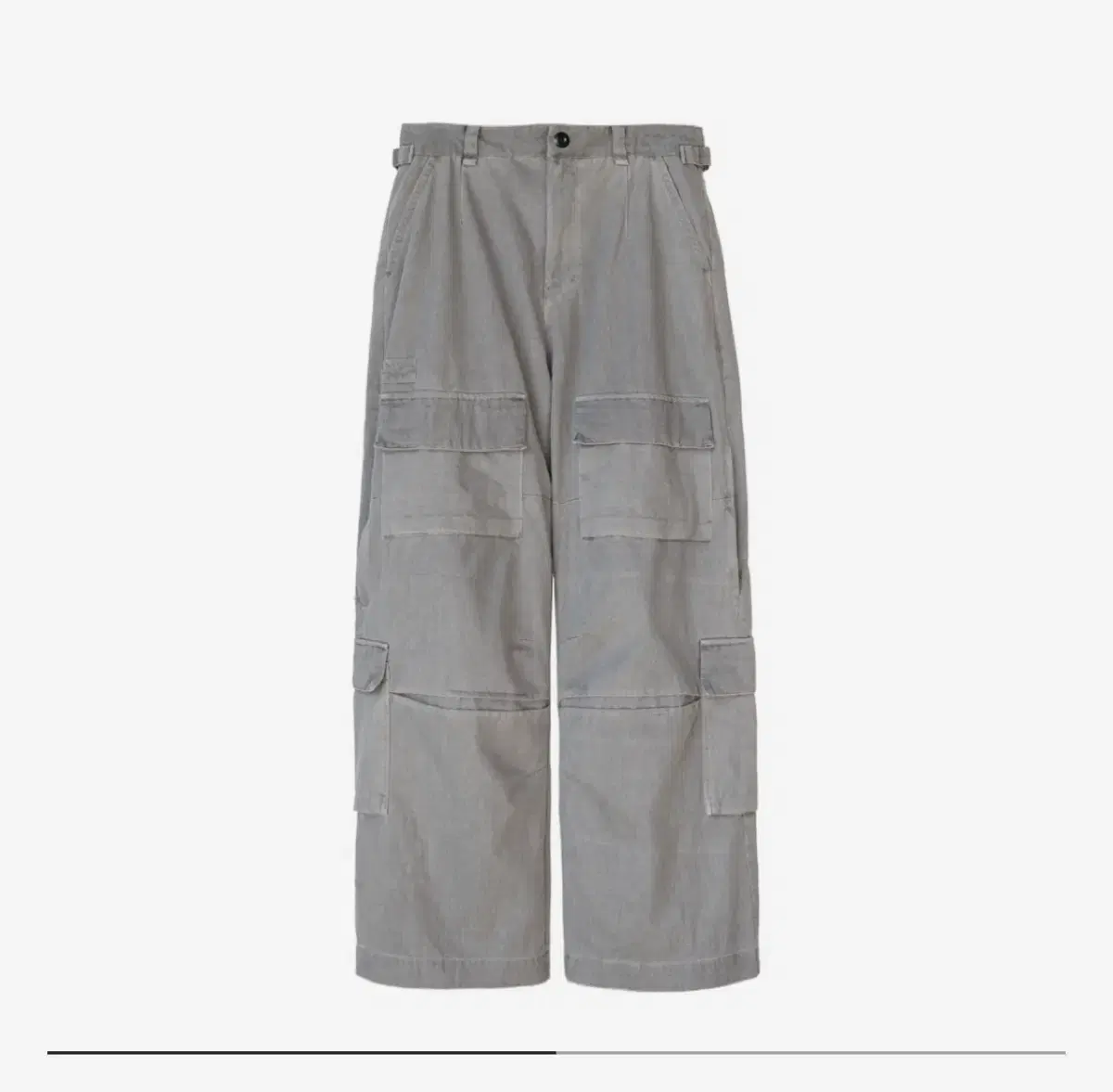 4)Polythene X No Manual Dyed Cargo Pants Light Gray