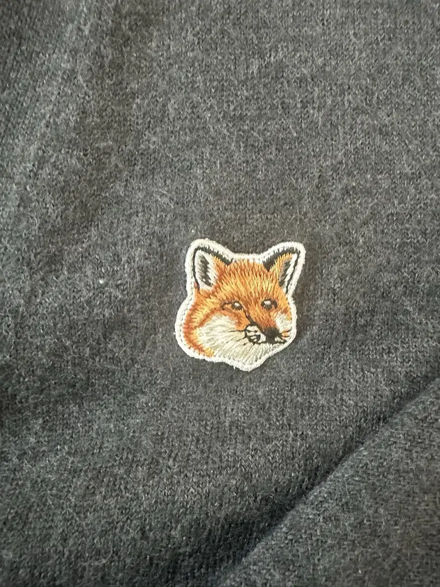 (Let's Get New X) Maison Kitsune Fox Head Patch Classic Cardigan Size L