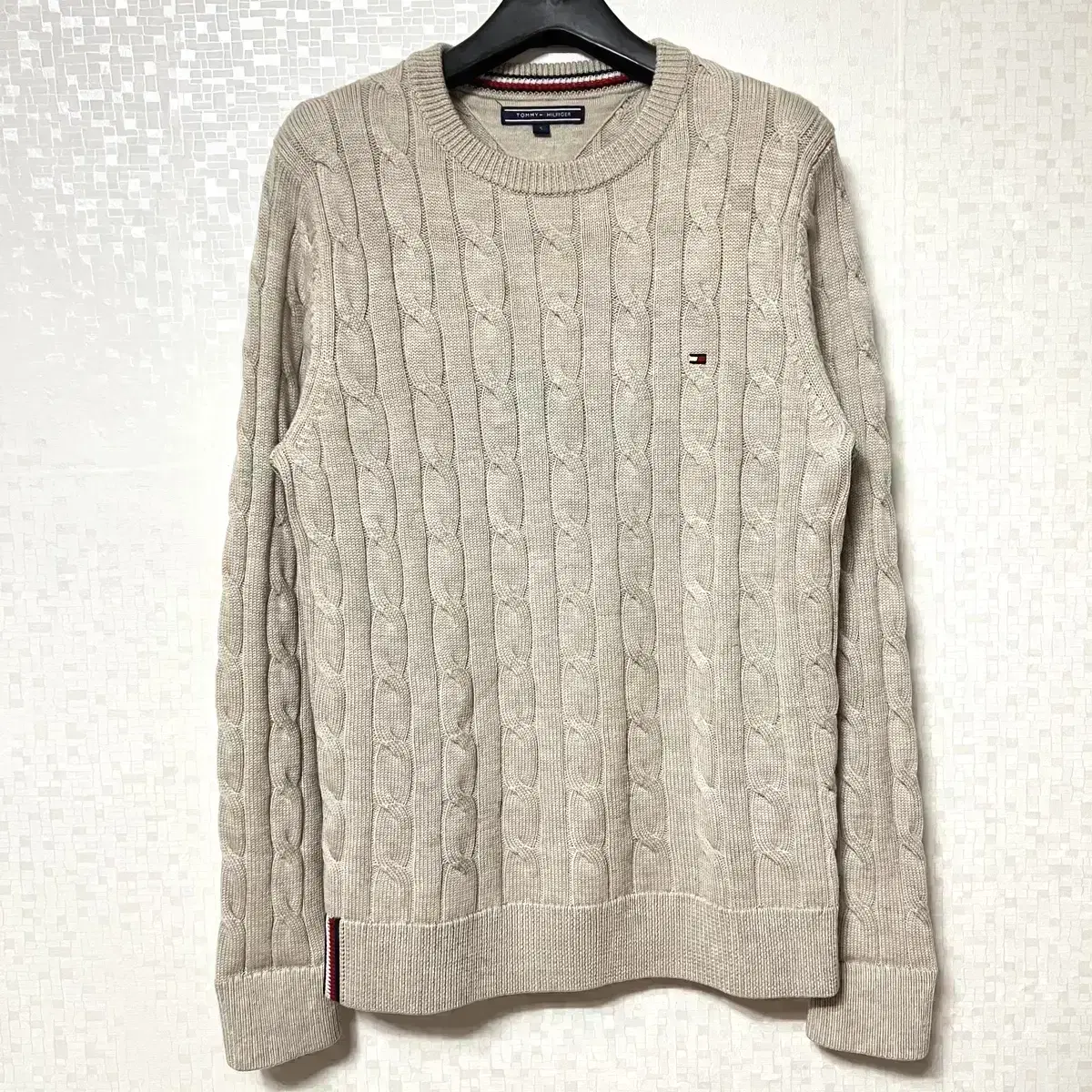 [S,90]Tommy Hilfiger Wool Cable Knit Sweater Tommy