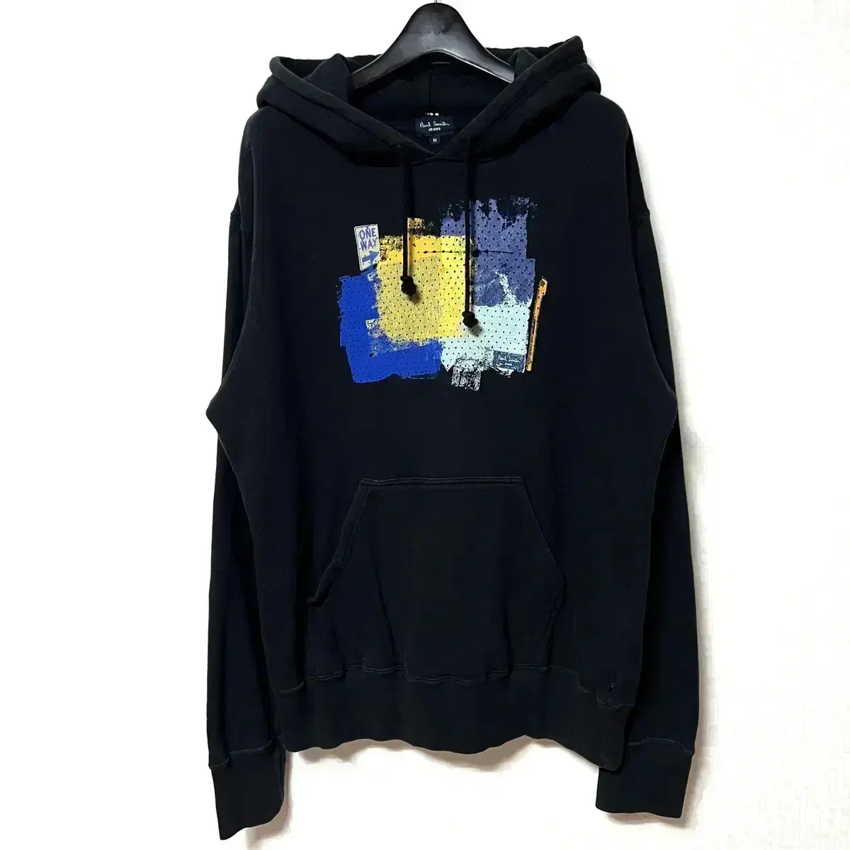 [M,95](Genuine)Poulsmith Painting Hoodie Black