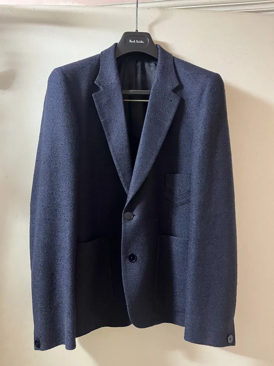 Poulsmith Mainline Navy Linen Blazer UK36