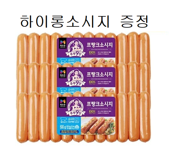 무료배송-목우촌 주부9단 프랑크 소시지 500g 3개