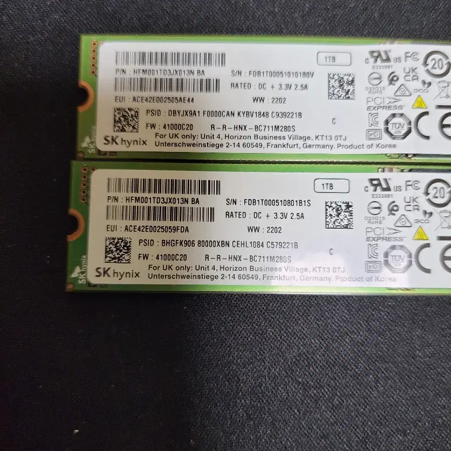 컴퓨터 저장장치 하이닉스 NVME SSD BC711 1TB