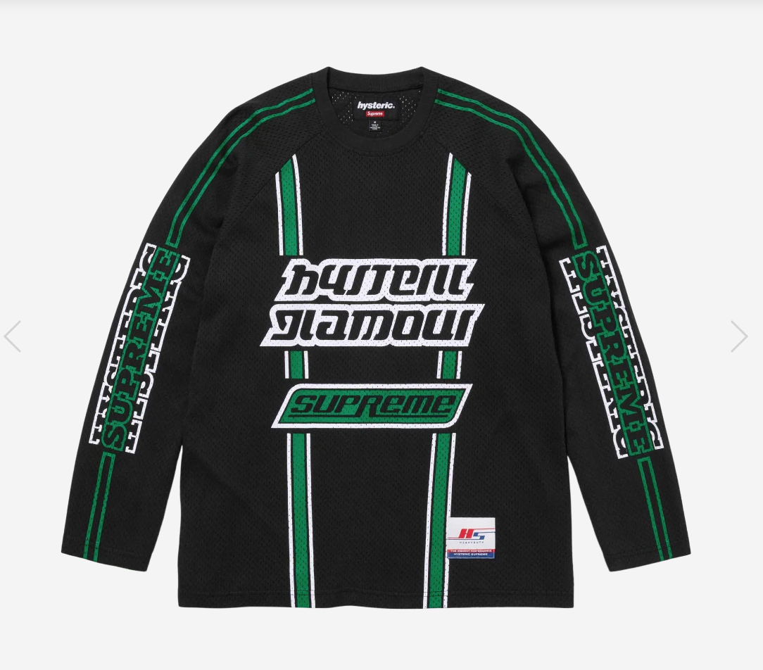 Supreme x Hysterical Glamour Mesh Long Sleeve Top Black - 24FW