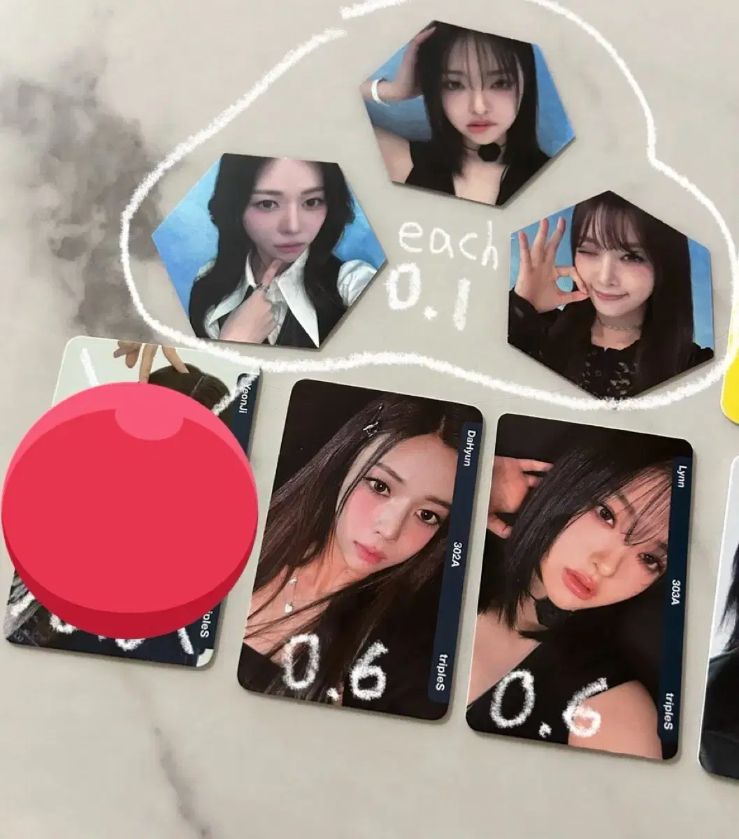 Triples Assemble album Components photocard postcard Ishisa SohyeonYooyeonLinniendaHyeonKotoneChaewon