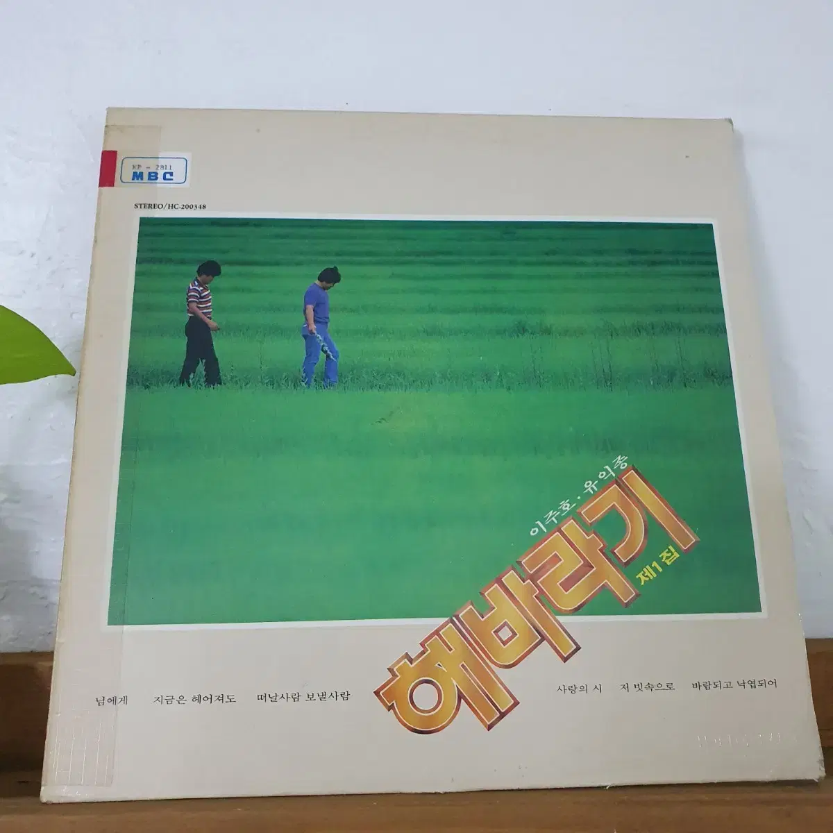 해바라기1집 LP  1987   이주호.이정선작사작곡집  비매음반