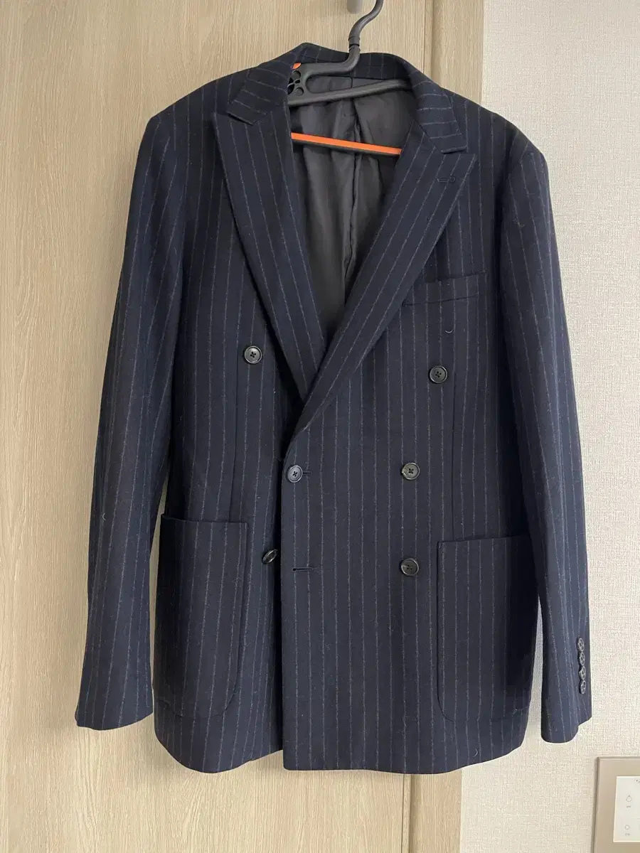 allegri striped double-breasted jacket 50