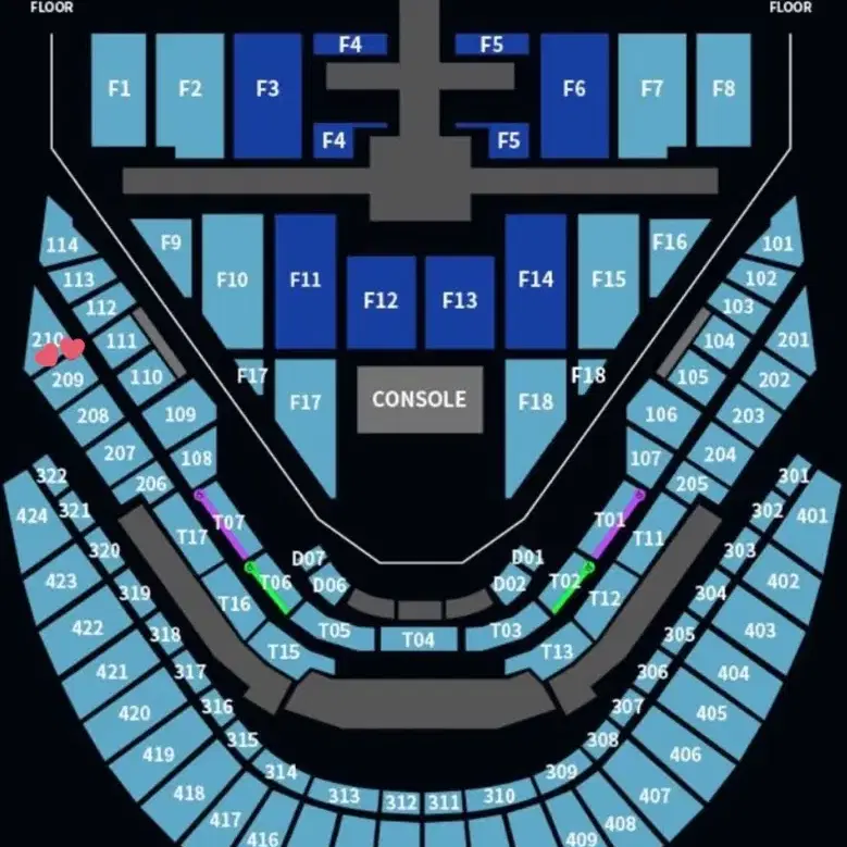 Nct 127 콘서트 막콘 210구역 4열 양도 토롯코 명당
