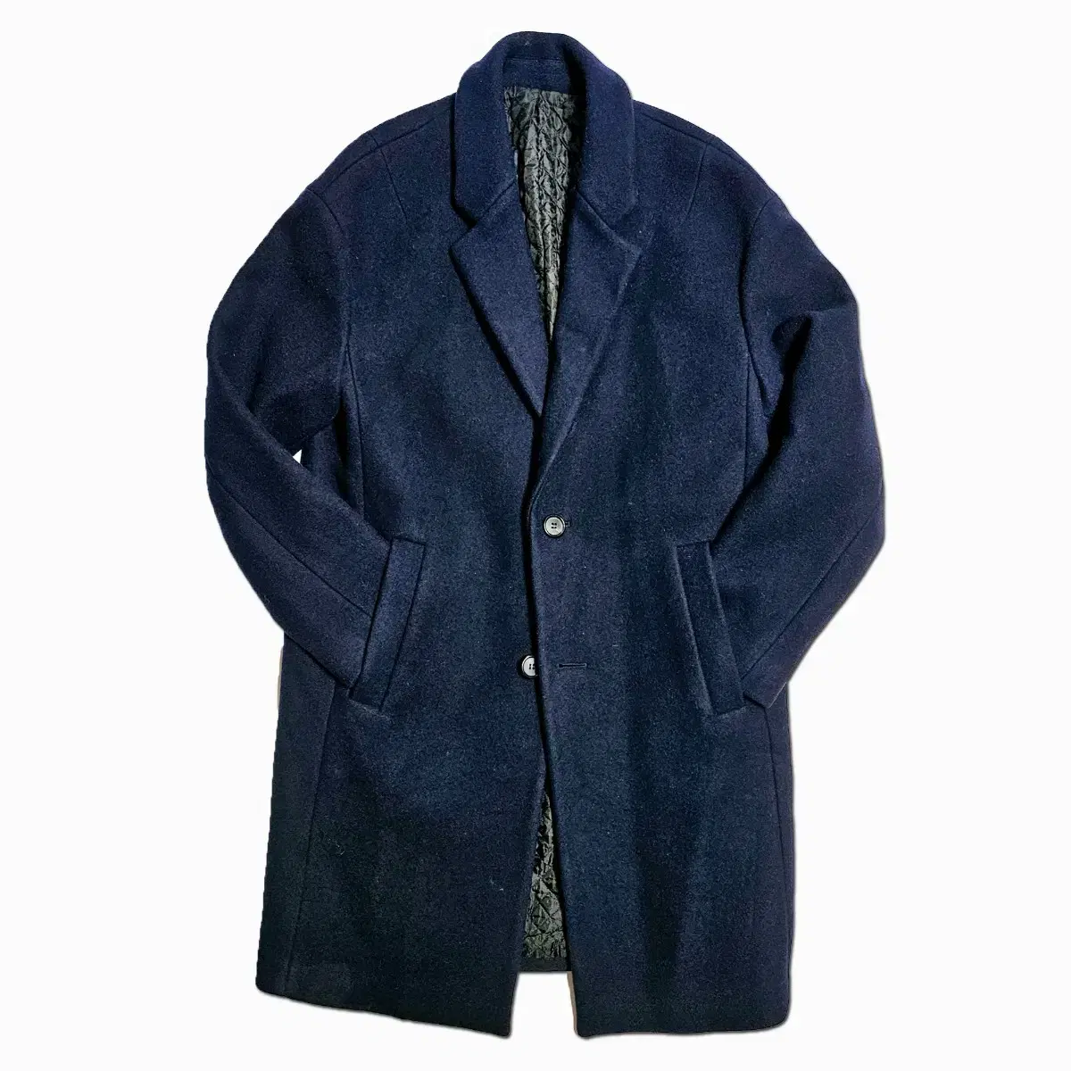 [System Homme] Overcoat Single Cashmere Blend Navy / 95