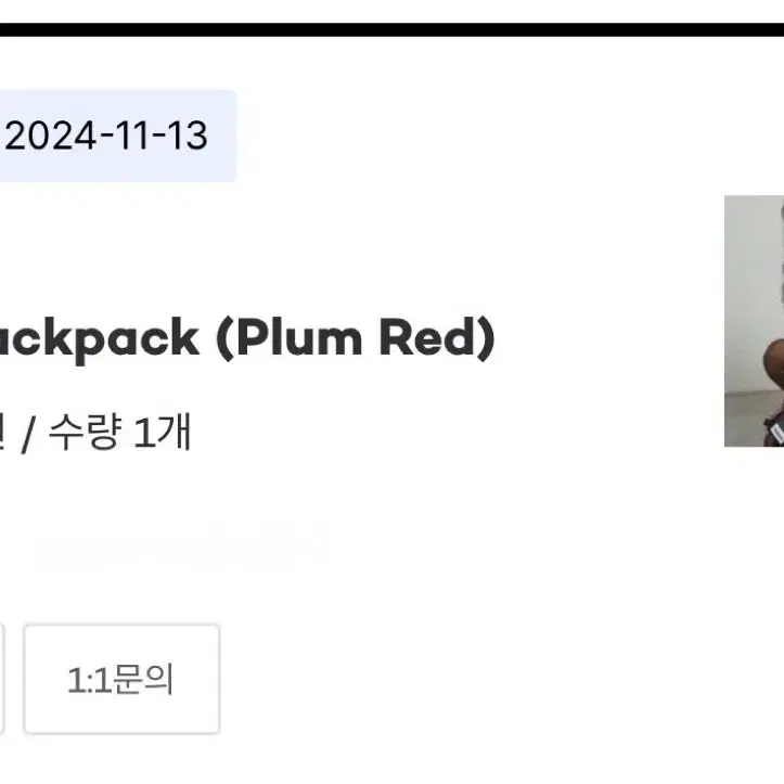 무음 - 네스트 백팩 Nest Backpack (Plum Red)