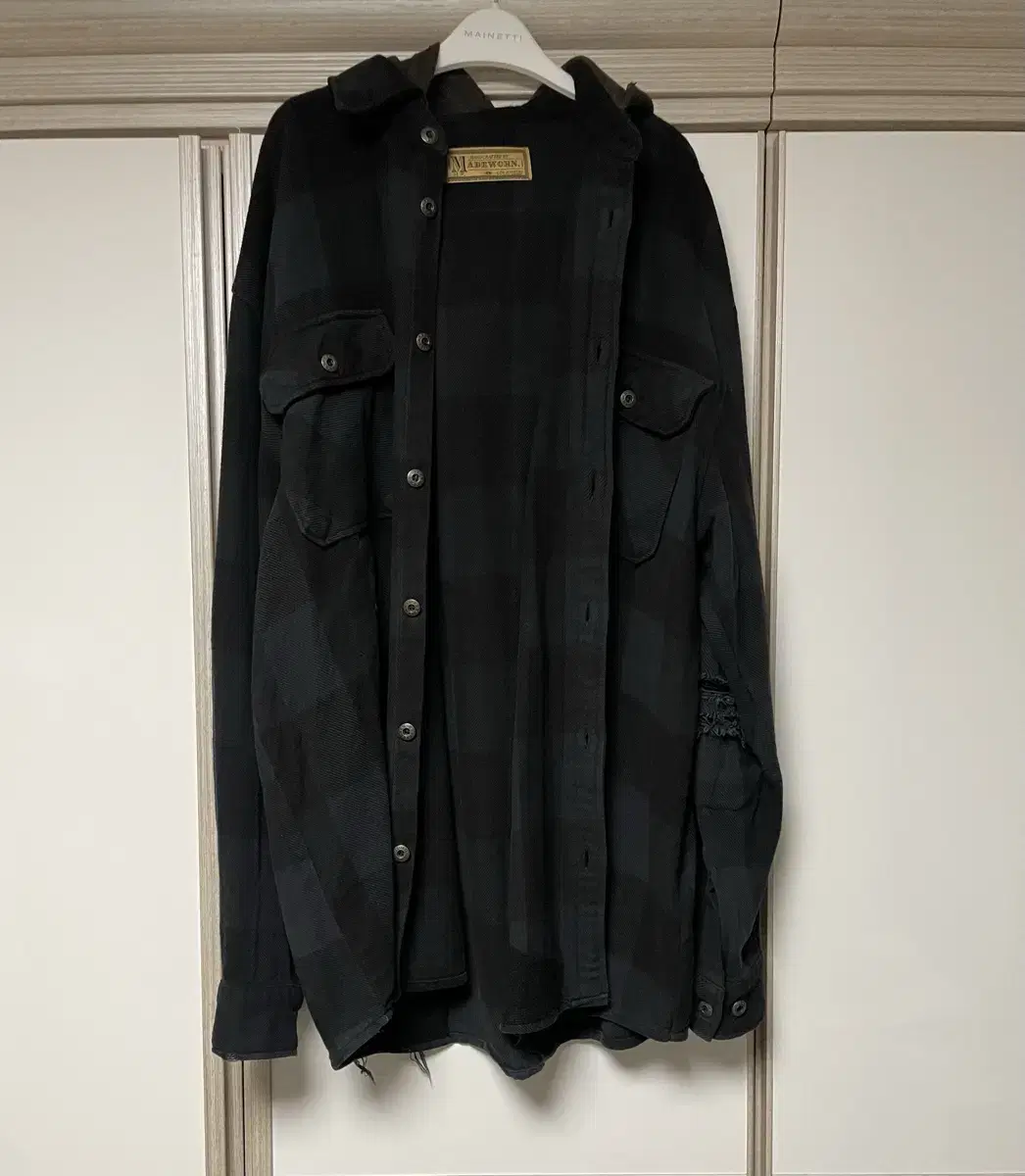 [L] Madeworn 메이드원 스눕독 버튼업 플란넬 셔츠 L size