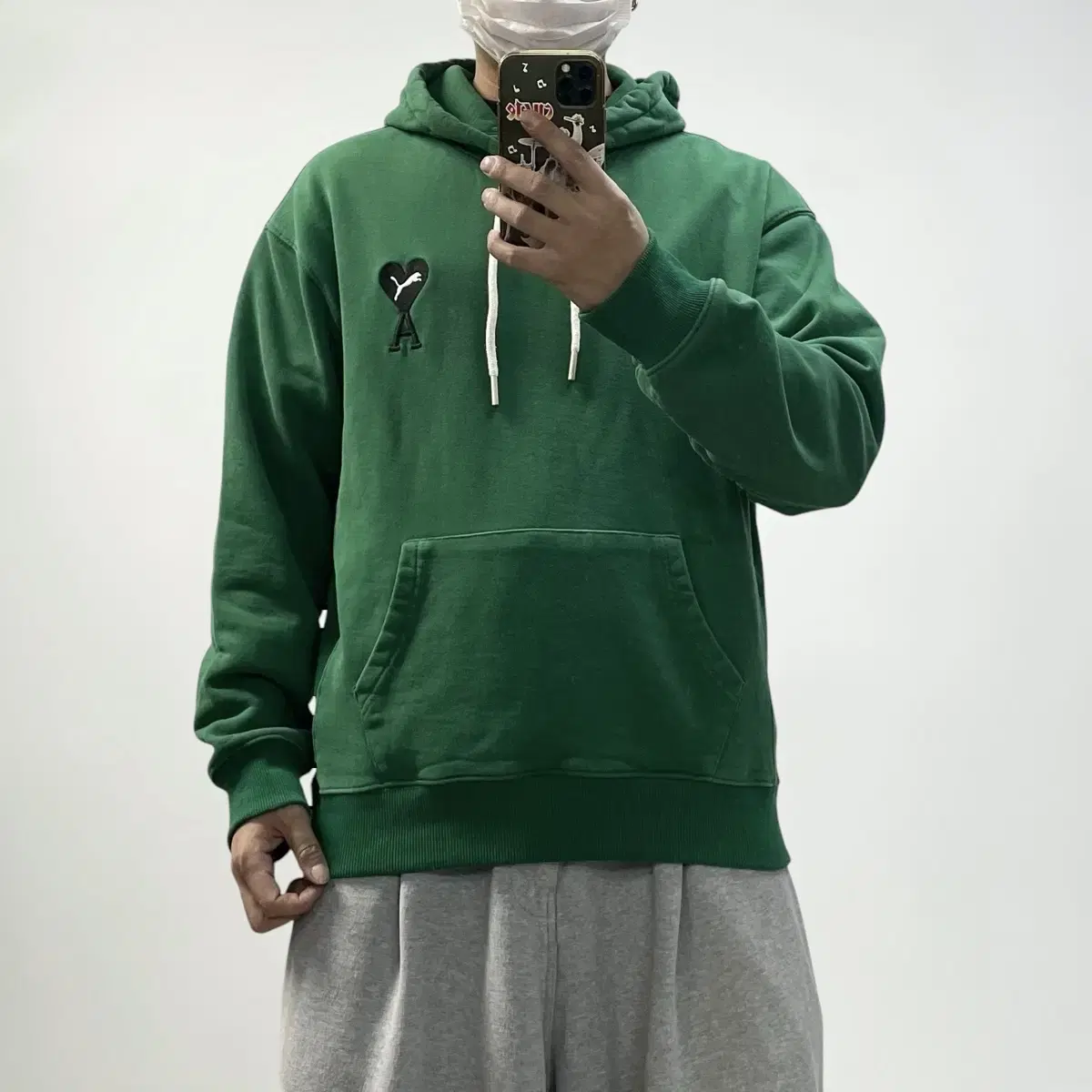 Ami Ami x Puma Heart Logo Hoodie Terry Green