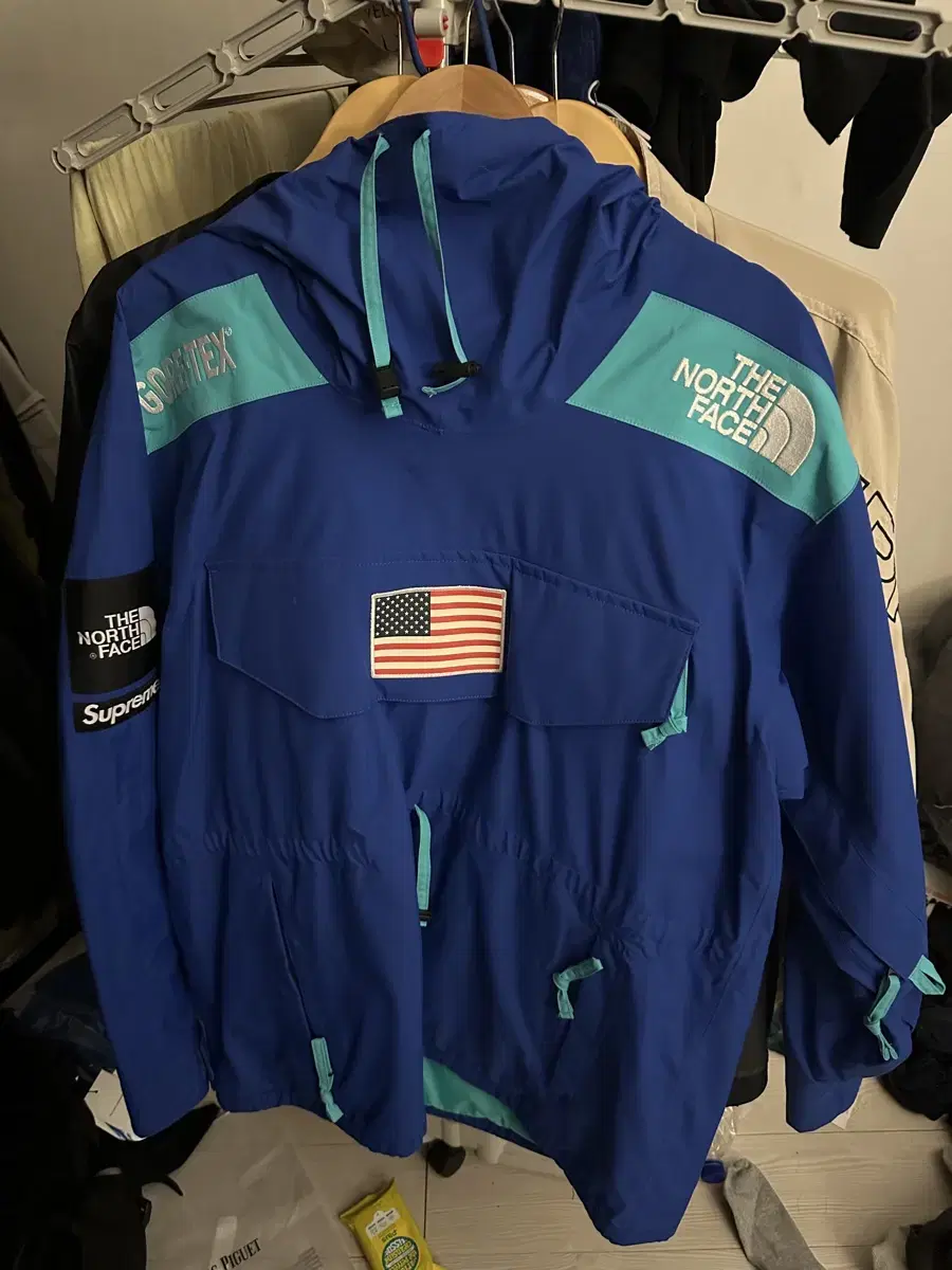 [L] Supreme x The North Face Expedition Star-Spangled Anorak Jacket '17s