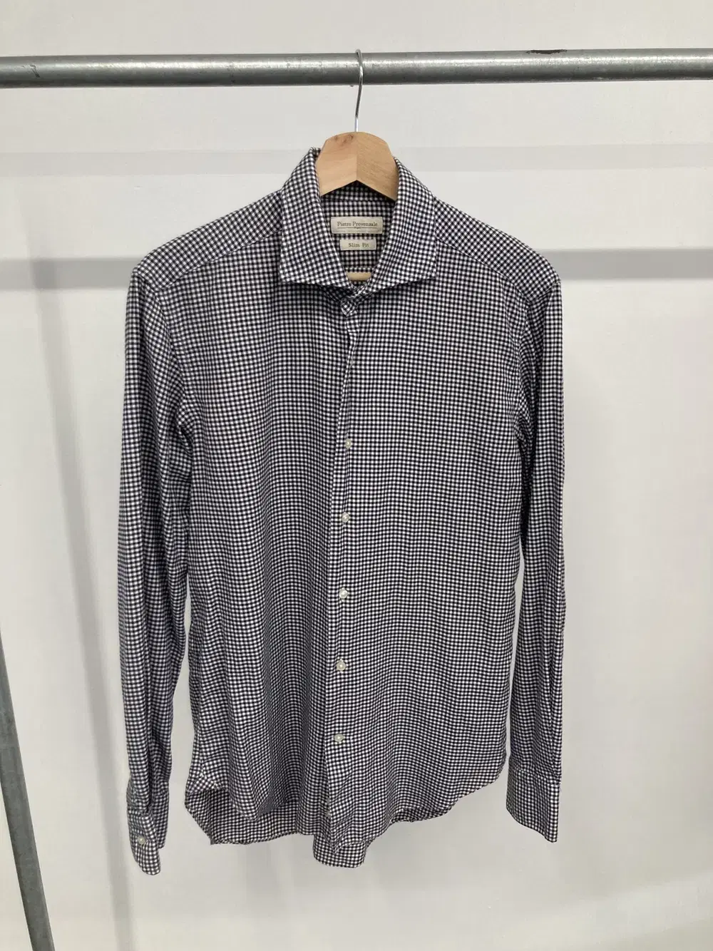 Gingham check shirt by Pietro Provenzale for Napoli, Italy