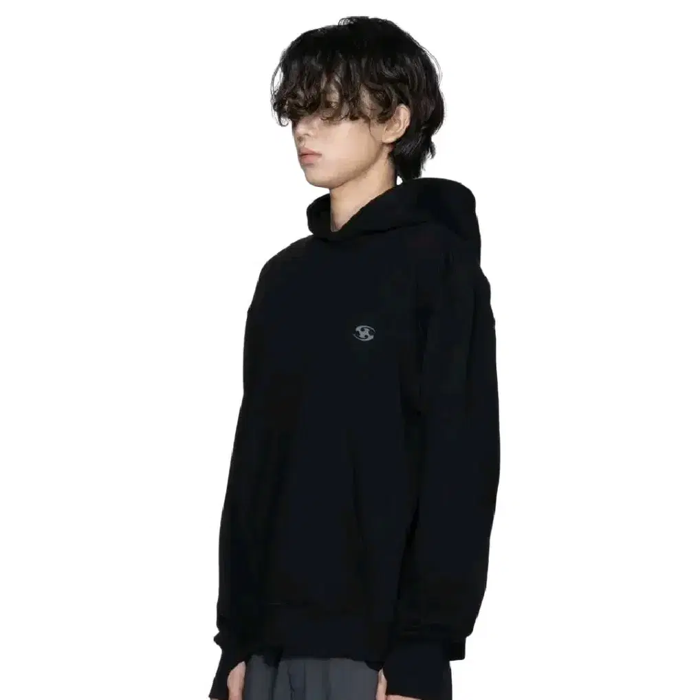 산산기어 23fw logo hoodie black 2싸이즈