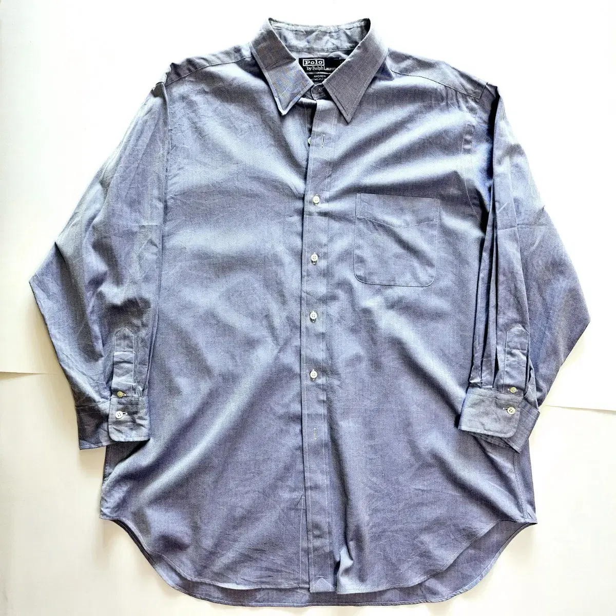 [Polo Ralph Lauren] 90's Two-Ply Cotton Classic Andrew Shirt Sky Blue