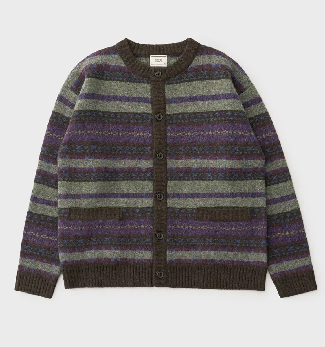 AnotherOffice Grandma Cardigan (Brown-Purple)