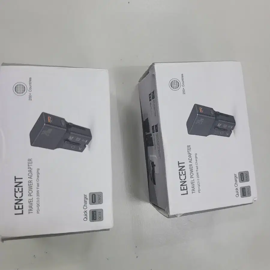 LENCENT 여행용 어댑터 USB QC3.0 C타입 PD 고속충전기 2