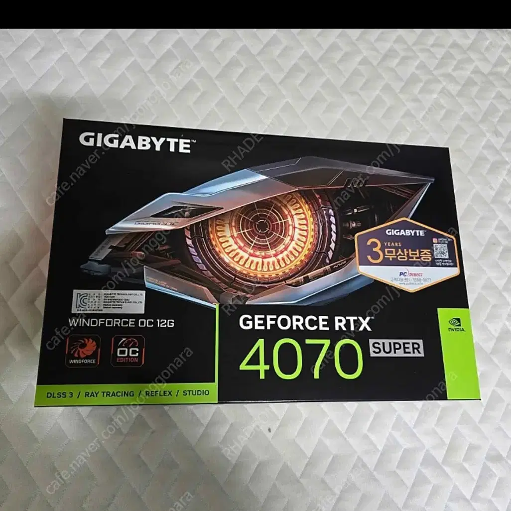 기가바이트 RTX4070super windforce 그래픽카드 미개봉