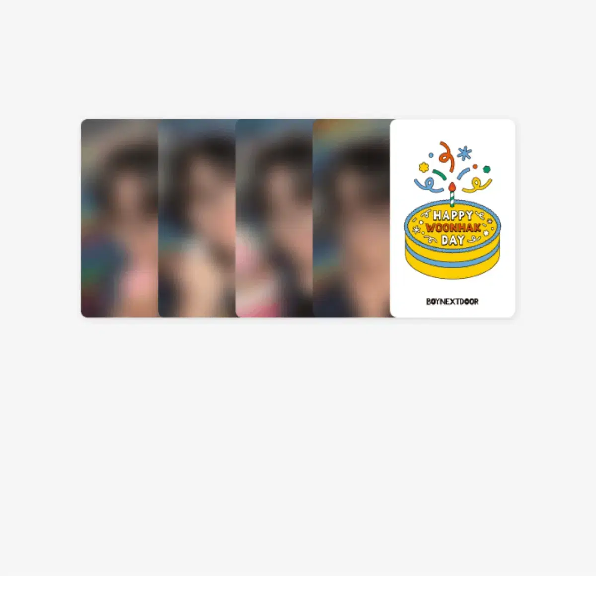 Woonhak Birthday Photocard Set (read the description!)