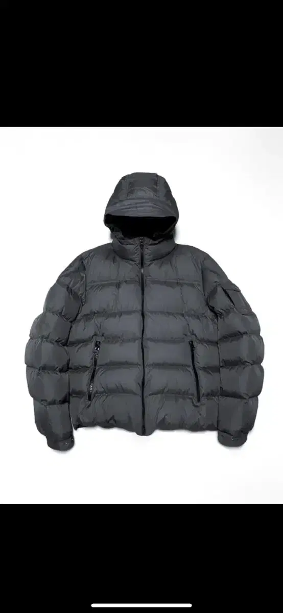 VNECKLUV Hooded padded goose down jacket gray