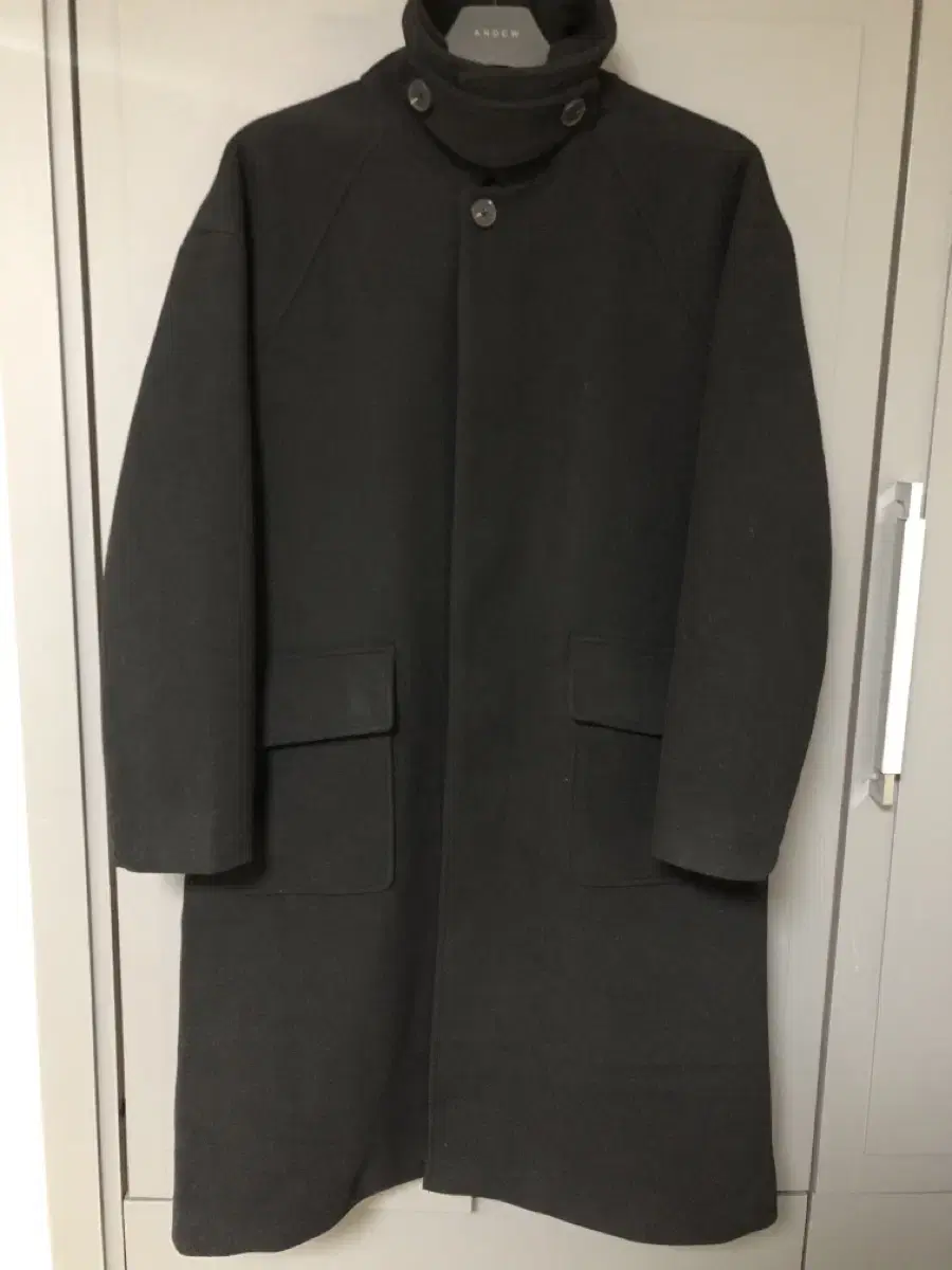 Keymuir Balmacan wool coat black size L for sale [One-time wear].