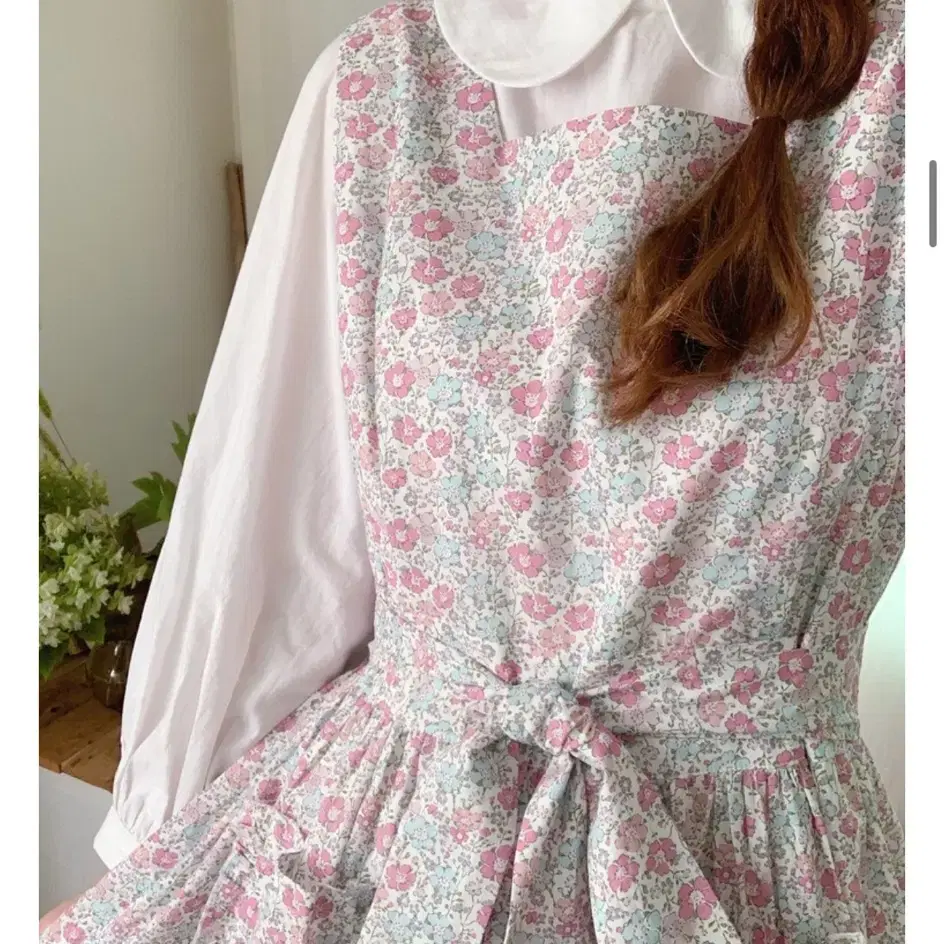 미미부티크 아벡데를뢰르 frill pocket dress - flower