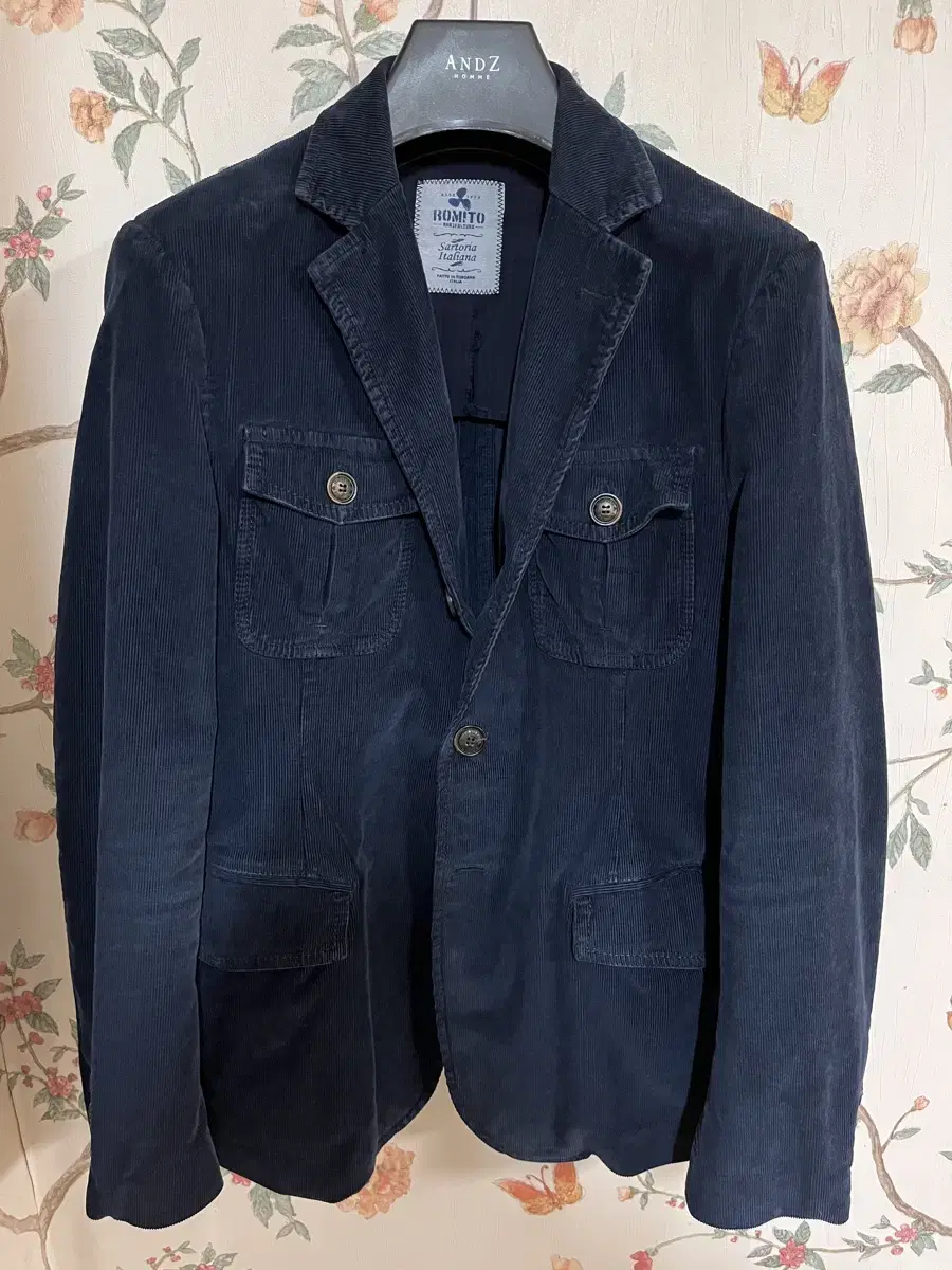 ROMITO Vinpole corduroy navy jacket 100% cotton