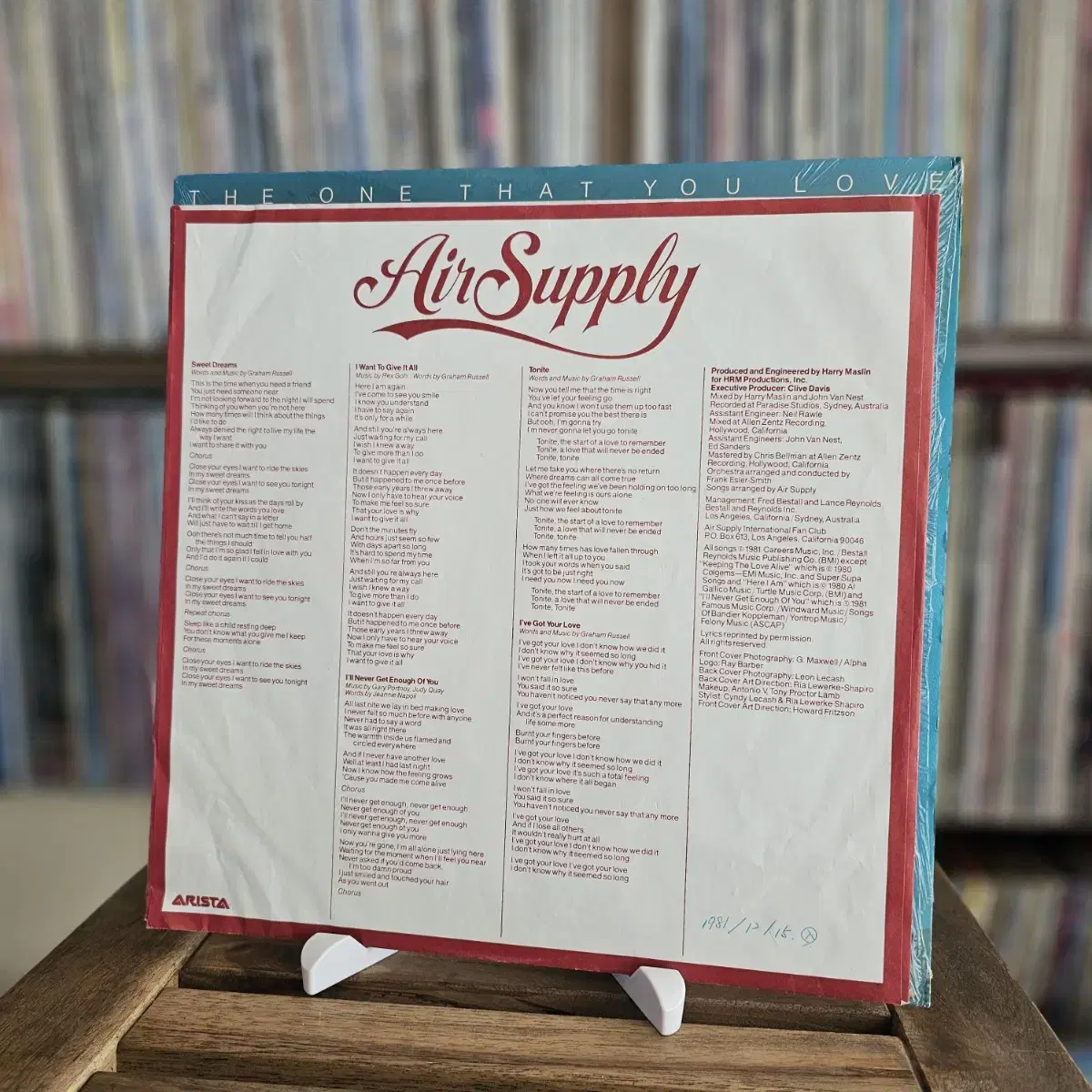 브루따이로크 ₩ (미국초반, ) Air Supply - 6집 LP