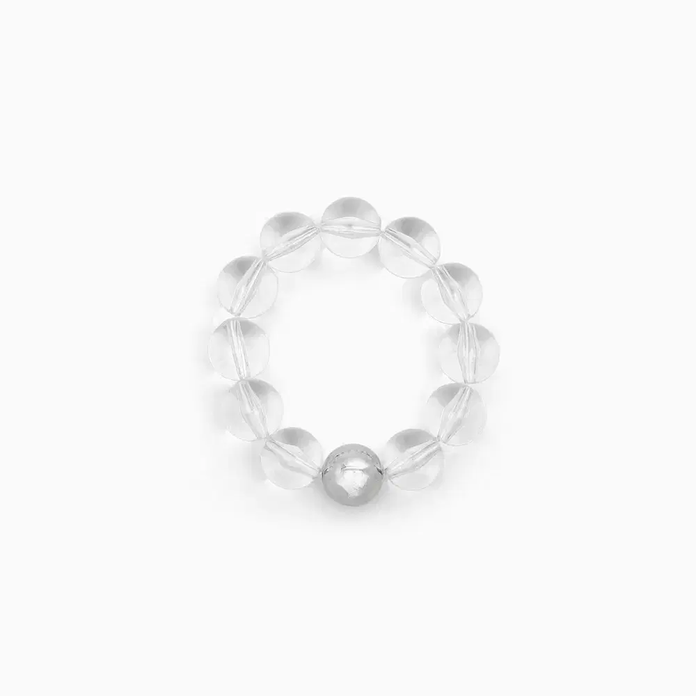 BRACELET SCRUNCHIE / SILVER WATER BALL