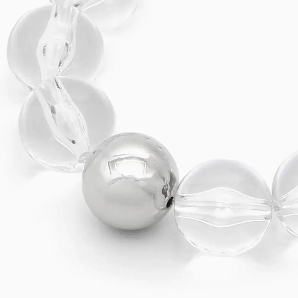 BRACELET SCRUNCHIE / SILVER WATER BALL