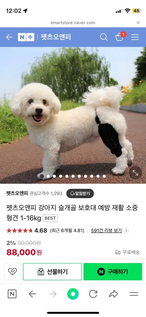 펫츠오앤피 슬개골 보호대