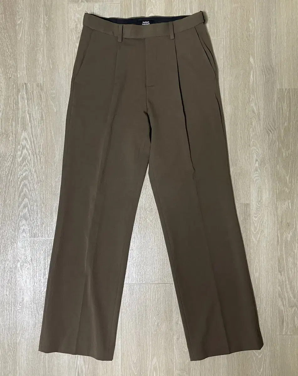 Brown wide-legged slacks