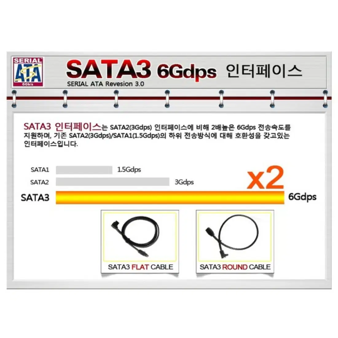 SATA3 Lock 케이블 블랙