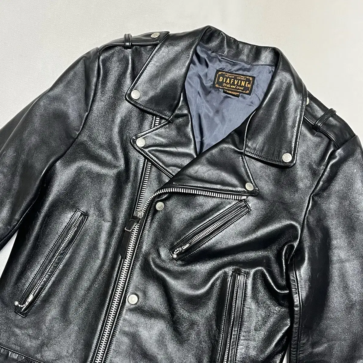 M Diaphanous Cowhide Rider Jacket