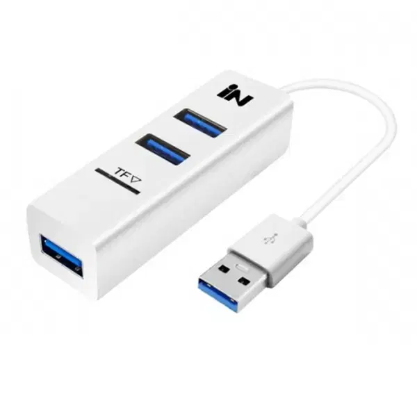 USB2.0 외장형 TF 카드리더기 화이트 허브