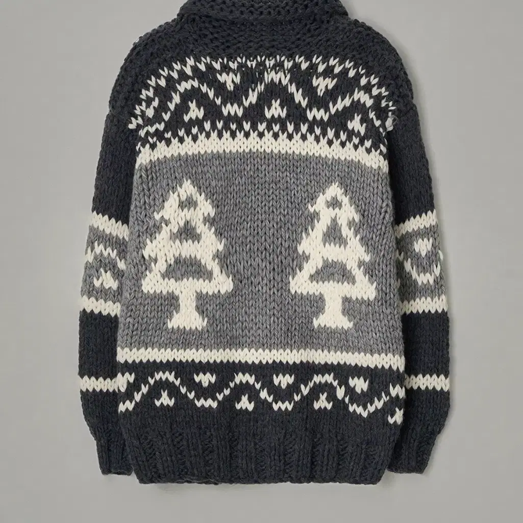 Handmade cowichan tree cardigan Charcoal