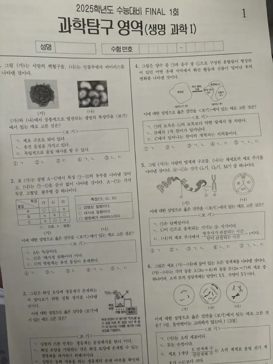 2025 생명 모의고사 54회분