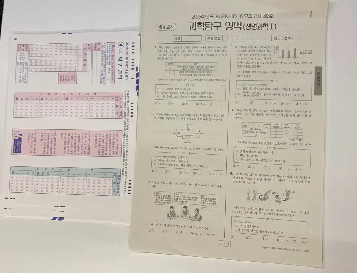 2025 백호 모의고사 3~20회 (omr동봉)