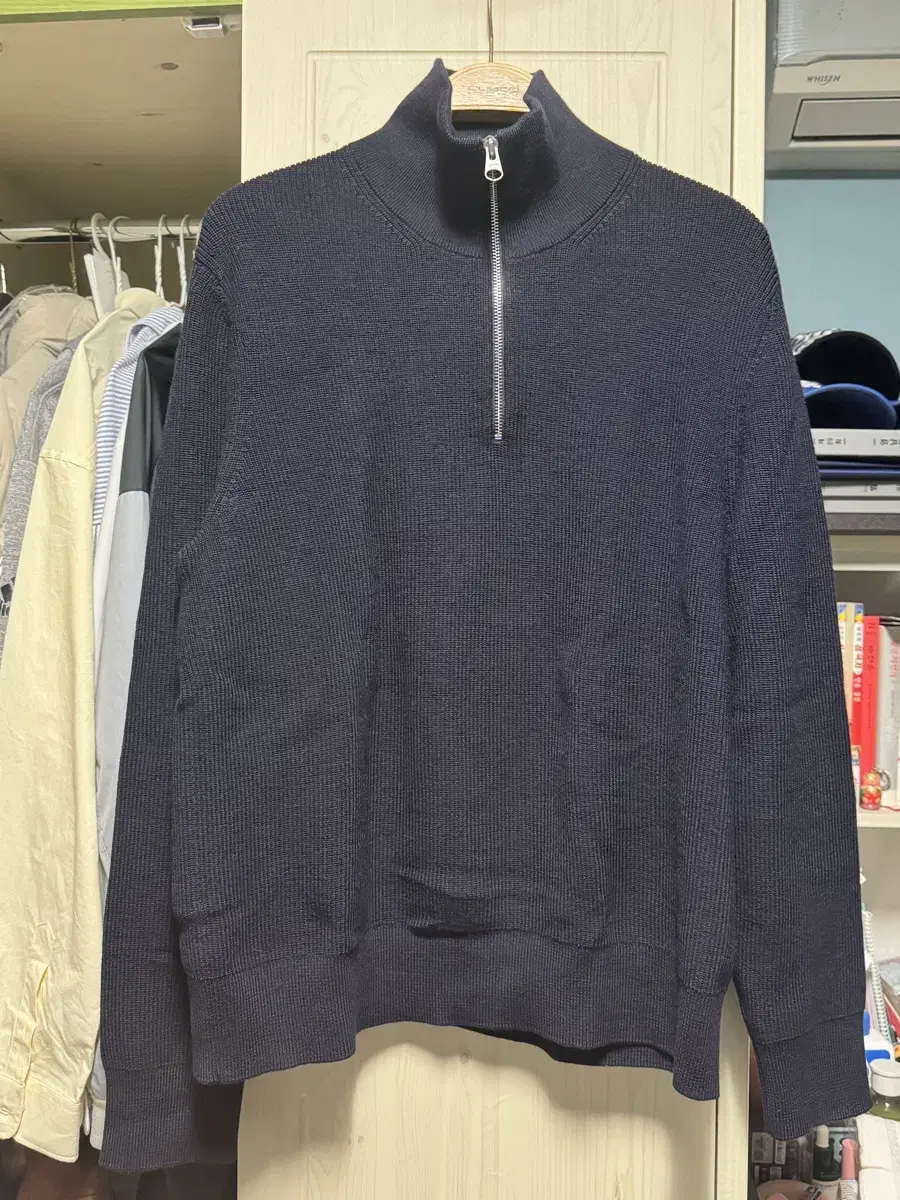 [M] Arquette Knit Zip-up Navy