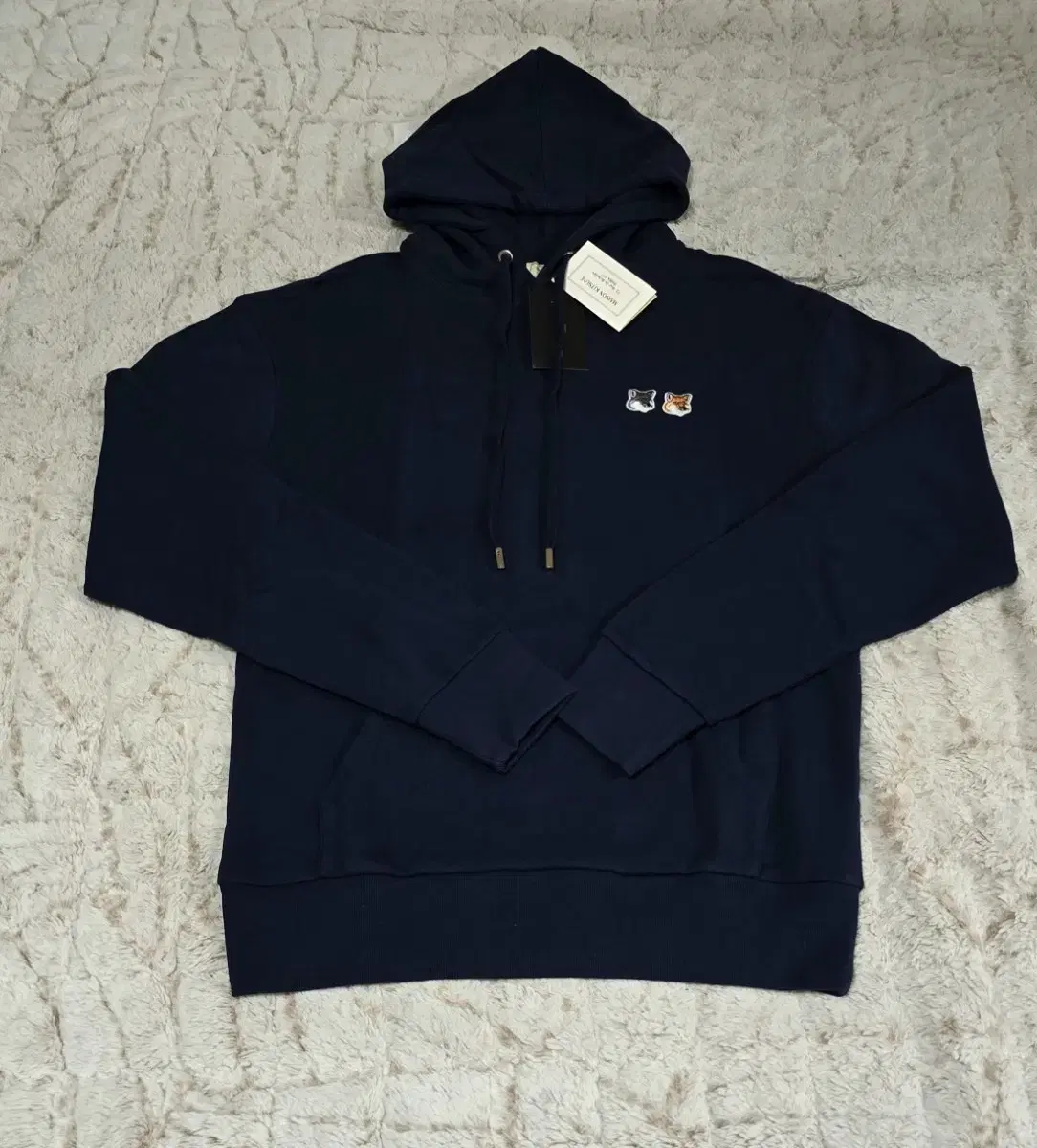 Maison Kitsune Double Fox HoodieXL size Navy New