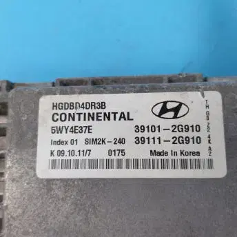 현대 그랜저 HG ECU 모듈 39101-2G910/39111-2G910