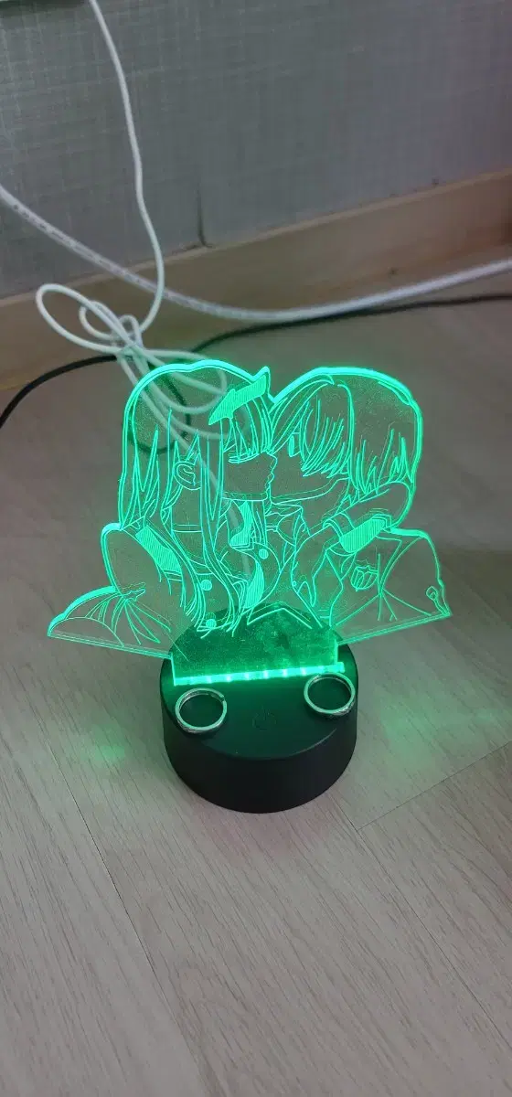 Darling in the Franks acrylic mood lamps, rings