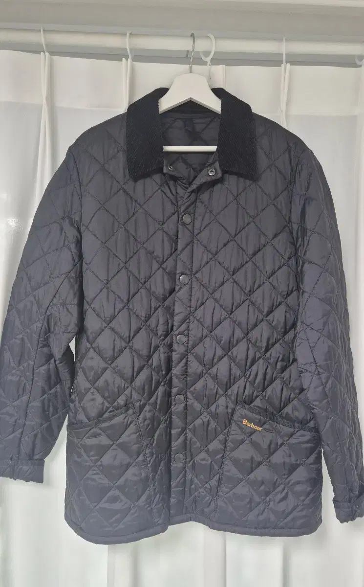 Barbour Lydesdale Black Size L Taffeta Quilted Padded Jacket Suit