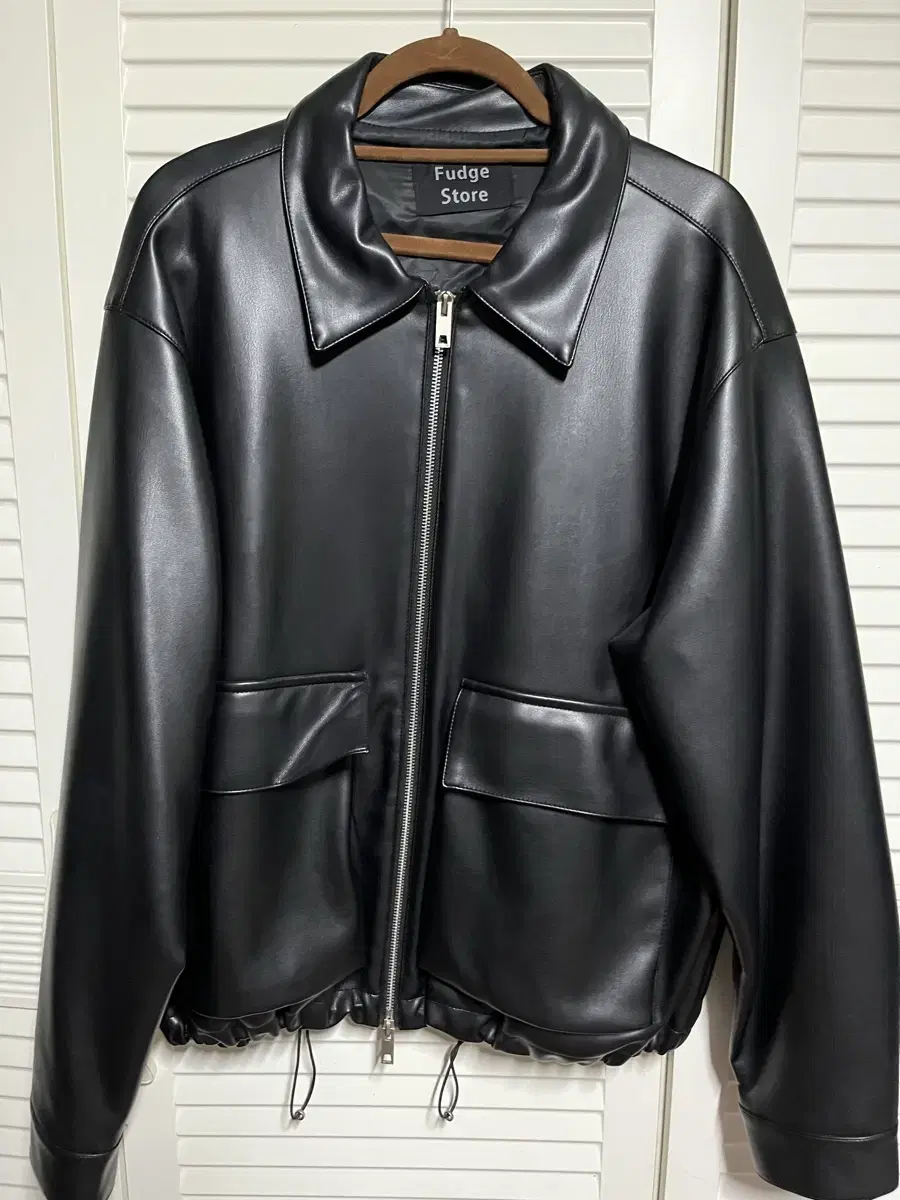 Buffed leather bloomers jacket